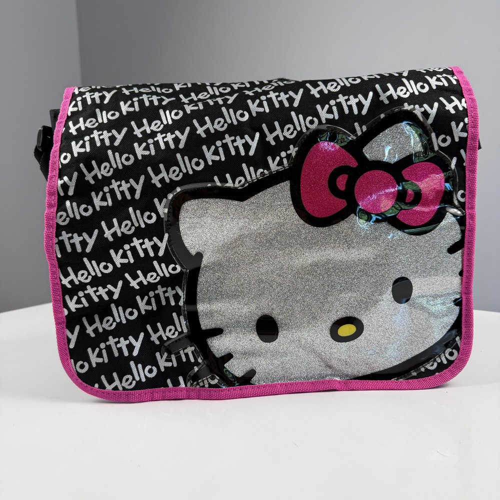 Sanrio official Hello Kitty Messenger Bag Black Pink